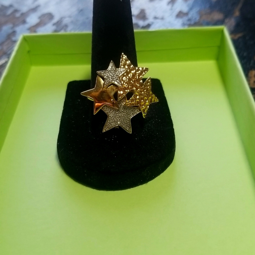 Stary 925 Ring with real Diamonds!!⭐⭐🌠🌠